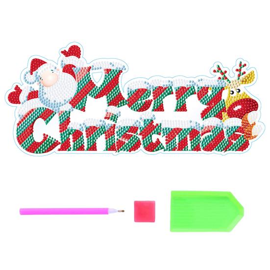 

Рождественские наклейки с алмазной живописью Xams Element Patten Яркий цвет, навыки рук, улучшение, легкая мозаика «сделай сам», наклейка на стену A