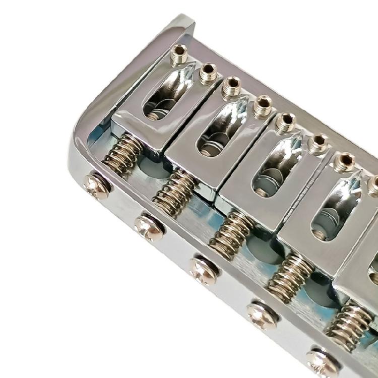 Metal Fixed Hardtail Saddle Bridge with Wrench & Screws Top Load Guitar Tailpie