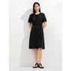 Annakou Women's Elegant Pleated Chiffon Commuter Dress
