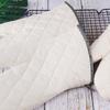 2Pcs White Cotton Oven Mitts Heat Resistant Non Slip Textured Surface for Cooking Baking Grilling Microwave Toast Soup Safety