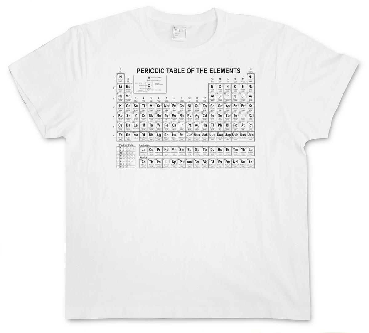 PERIODIC TABLE OF THE ELEMENTS I T-Shirt Mens Womens Tees Top - Breaking Chemistry Bad TBBT Nerd L