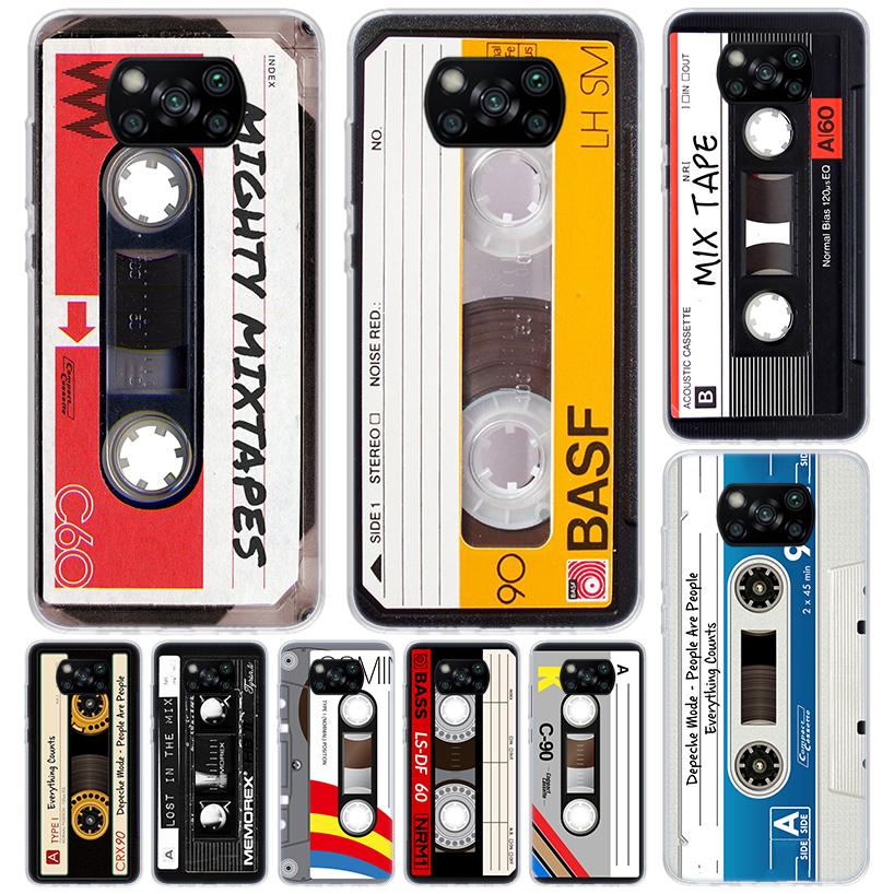 Vintage Magnetic Old Tape Cassette Cover For Xiaomi Poco X7 X6 X5 Pro X3 Nfc F7 Ultra Phone Case F6 F5 X4 F4 Gt F3 M6 M5S M4 M3