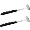 Extendable Back Scratcher the Head Has 15 Rakes, Stainless Steel Portable Telescopic Rubber Handle Back Scratchers for Elderly