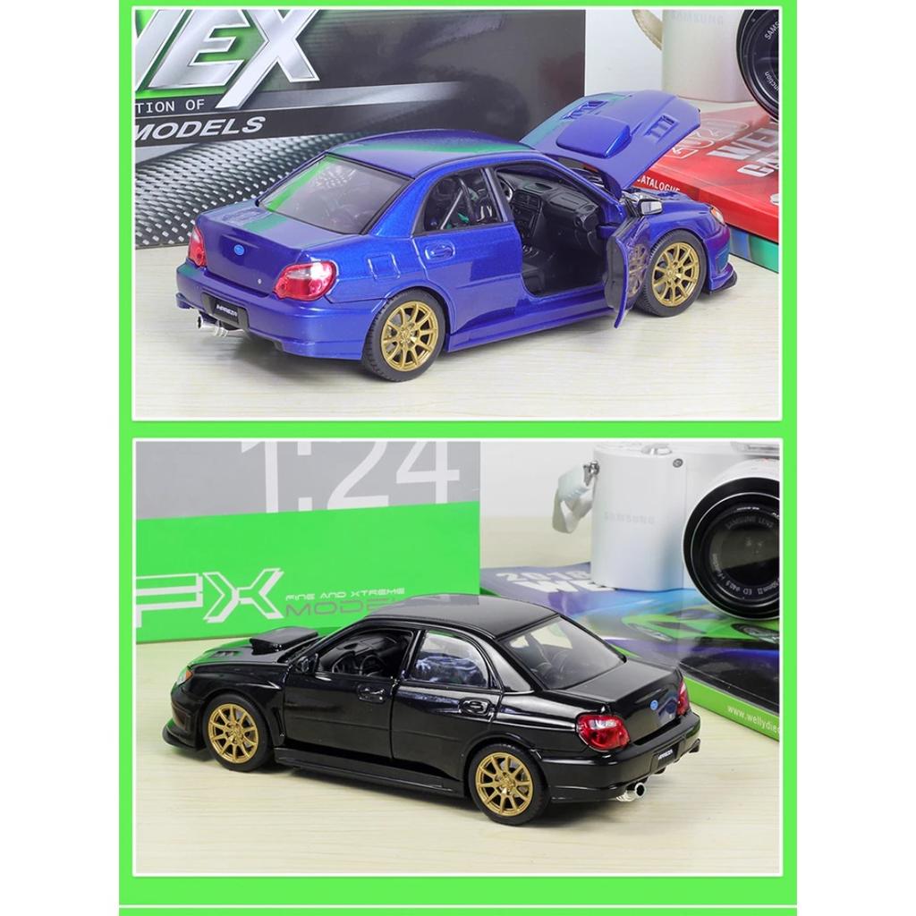 WELLY 1/24 Lmpreza Performance APR Subaru Alloy Miniature Scale Car Model Diecast Metal Collection Childrens Toy Vehicles Gifts