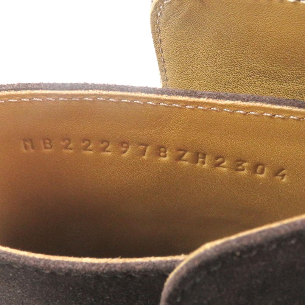 Pristine HERMES boots Fortune Ankle Boots Short Boots Dark brown Suede leather Used