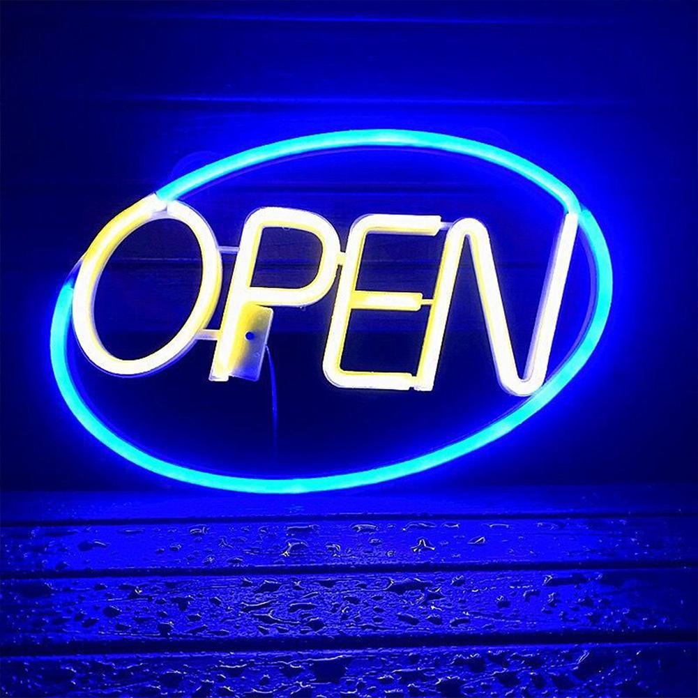 LED Open Signs For Business, Neon Open Sign, Battery/USB Powered Open Sign With ON/OFF Switch For Bar Shop Coffee Salon Hotel Store Walls Window Door
