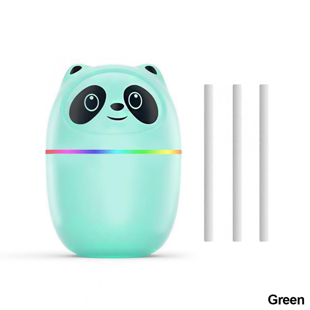 

Увлажнитель воздуха Cute Panda Aroma Oil Diffuser с ночником, зарядка через USB, опрыскиватель с прохладным туманом, очиститель для растений, увлажнитель воздуха зелёный