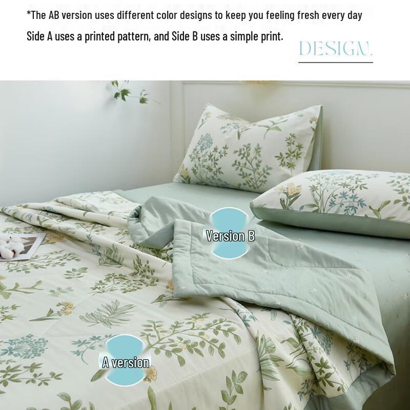 UOSU Machine Washable Summer Quilt 4-Piece Set