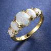 Popular Female Egg Opal Opal Exquisite Ring Niche Jewelry Gift European and American Style Fashion Opal Ring