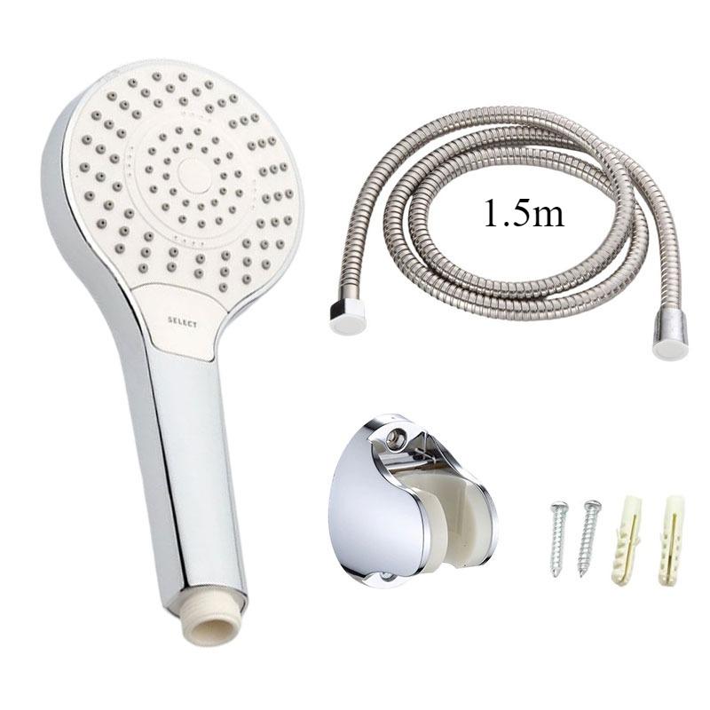 

Shower Set Bathroom Shower Head Water-saving Shock-resistant Douche Adjustable 3 Modes Shower Head with Button Adjustable Nozzle