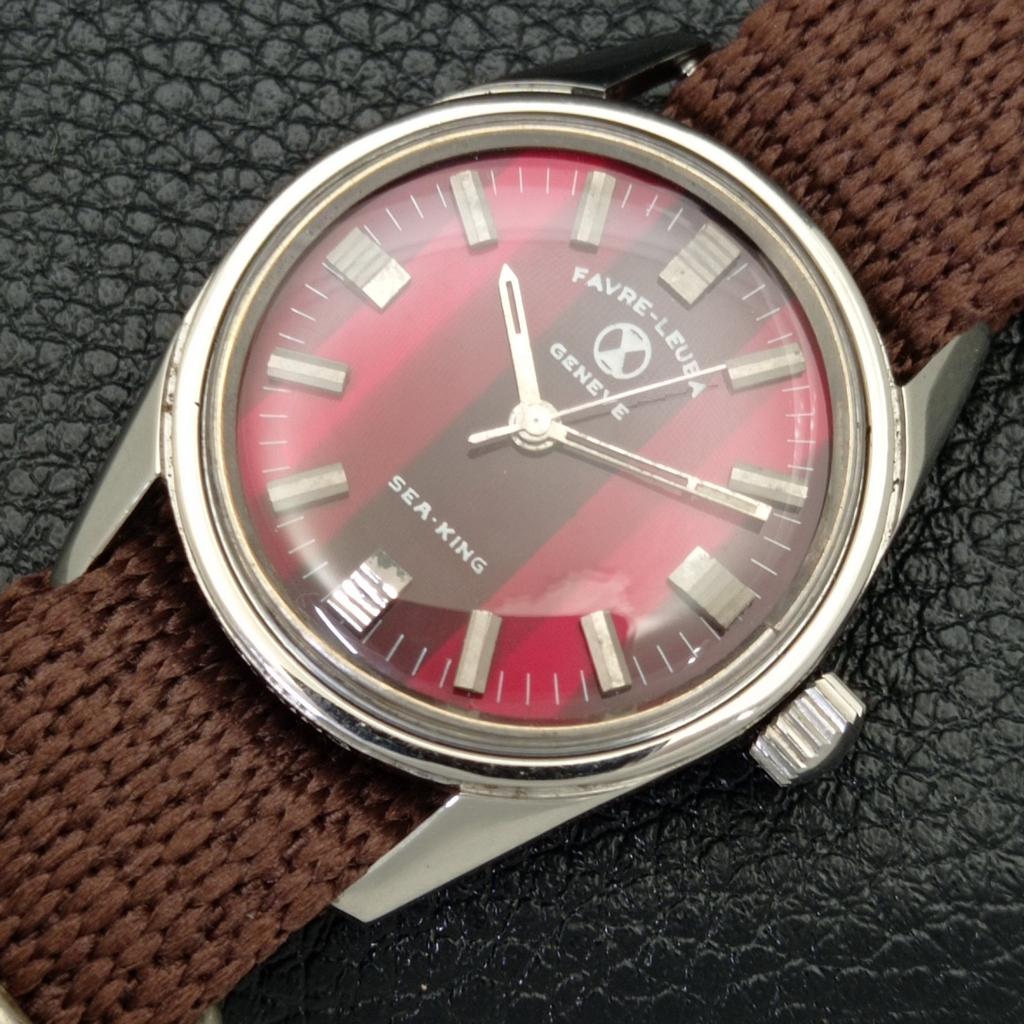 SWISS VINTAGE FAVRE LEUBA 253 HAND-WINDING MENS ORIGINAL DIAL WATCH a436422-2 R129-a436422