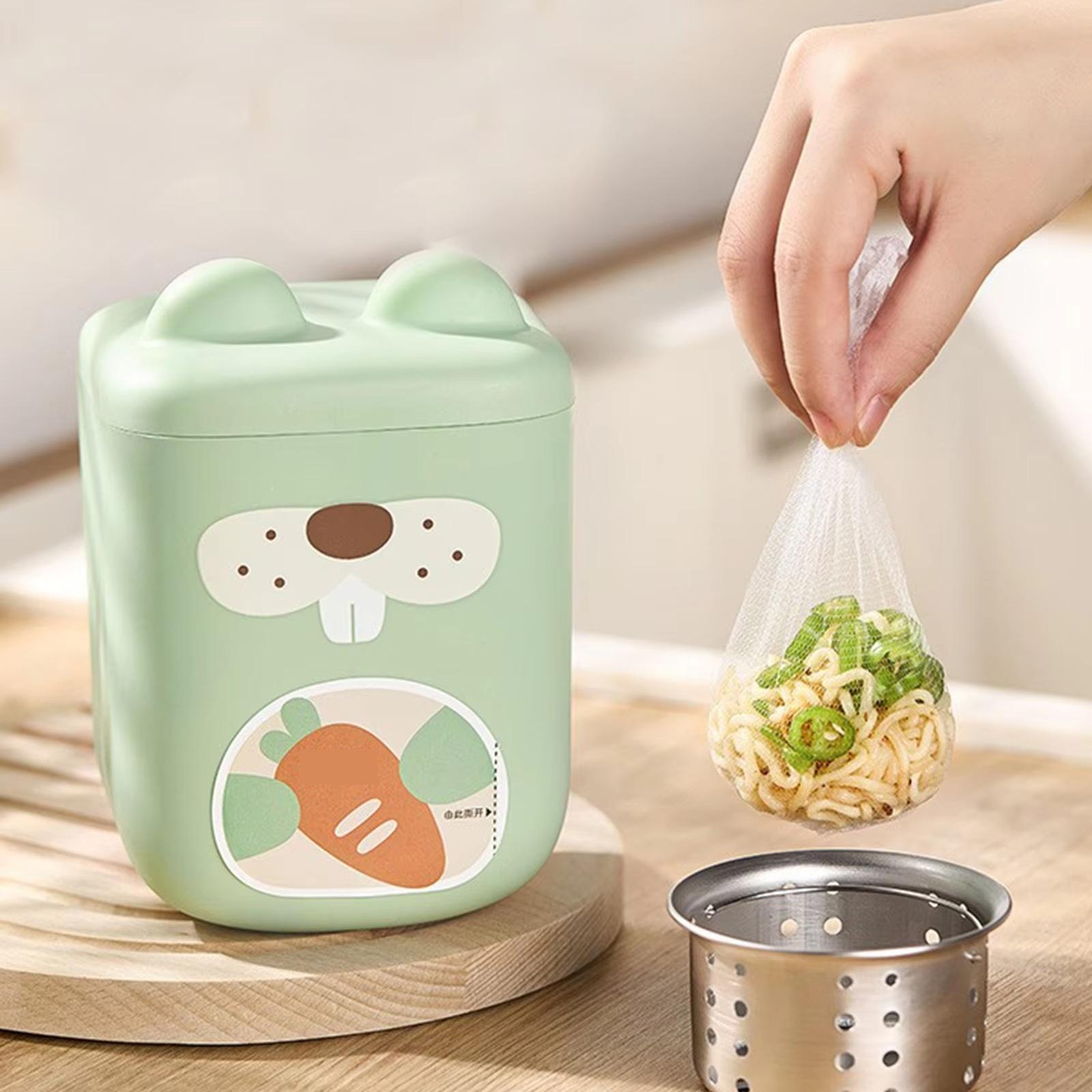 Wall-Mounted Cute Dispenser Box for Kitchen Sink Strainer Bags one size
