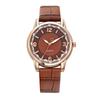 Small dial quartz ladies' watch two-tone dial jelly leather strap diamond glass bamboo strap versatile watch gift