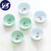 6 Teile/satz Büro Tee Tasse Kreative Seladon 3D Fisch Teetassen Knistern Glasur Reise Tee Schüssel Porzellan Kung Fu Wasser Becher drink