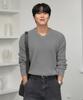 NODU V-Neck Waffle Essential Knit [Gray]