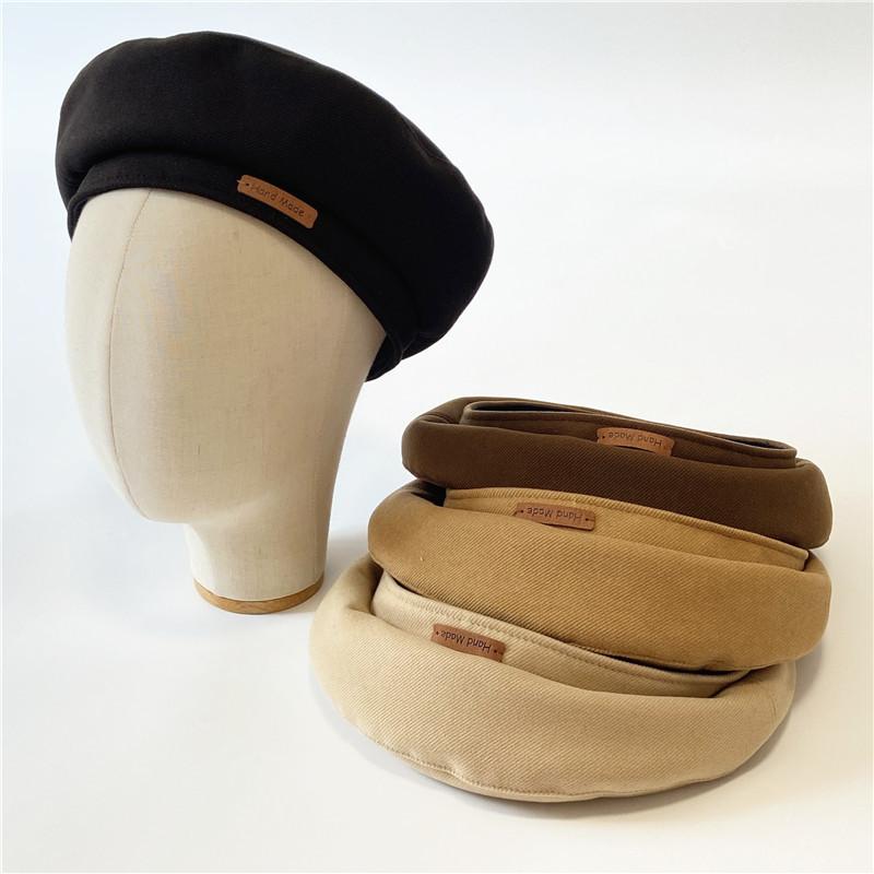 Autumn and winter woolen beret men's and women's fashion British style painter's hat retro versatile face small bud hat