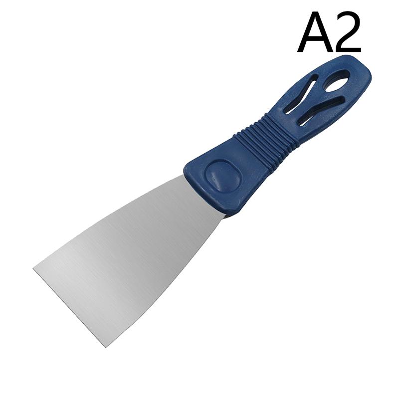 1Pc Stainless Steel Oblique Blade Scraper Putty Knife With Plastic Handle Shovel Paint Tools Household Industrial Cleaning