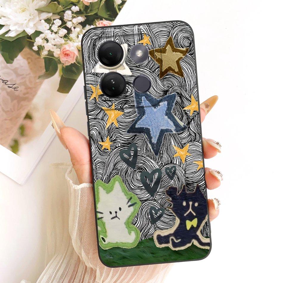 For Infinix Smart 7 HD / Smart7 Plus Cute Cat Flower Cartoon Phone Case For Infinix Smart 7HD 7Plus Soft Silicone Covers Bumpers