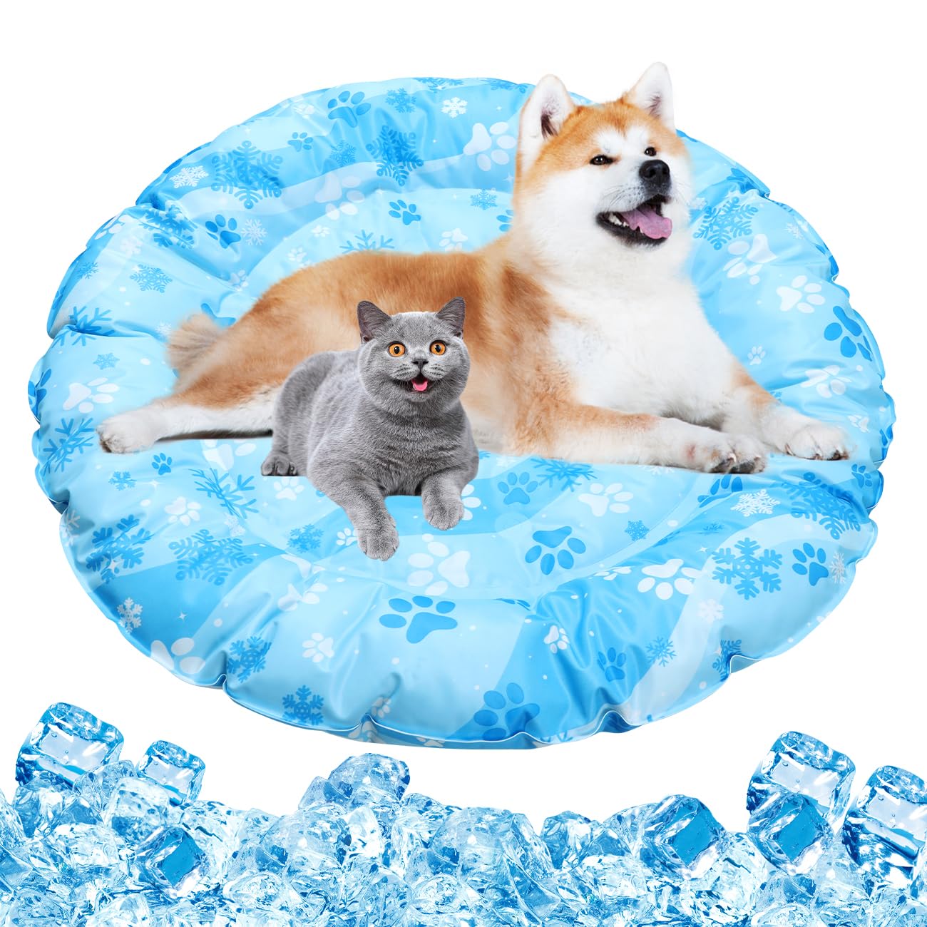 

Охлаждающий коврик для домашних животных Sazuik для собак и Диаметр Охлаждение домашних животных Охлаждение до укуса Охлаждение Подходит для средних и крупных Подходит как для людей, так и для синий