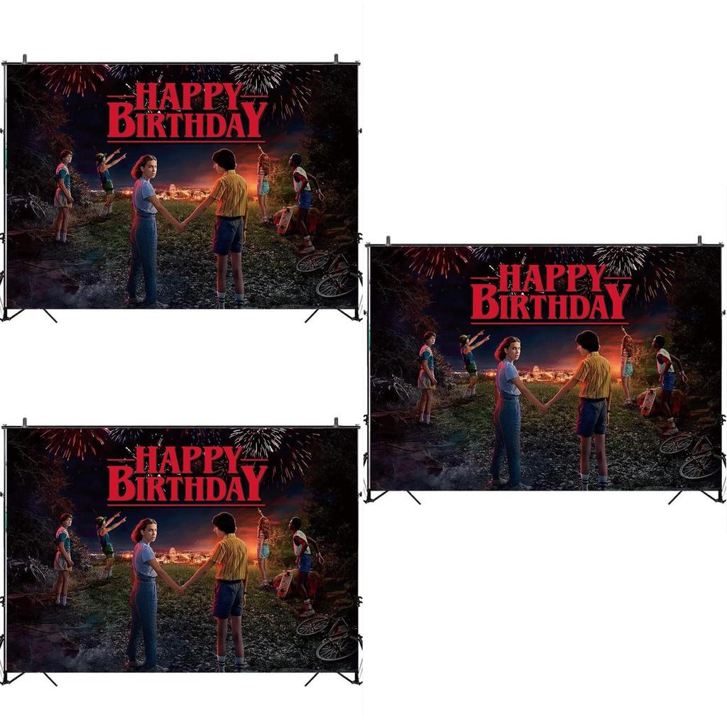 Stranger Things Birthday Backdrop For A Thrilling Party Atmosphere