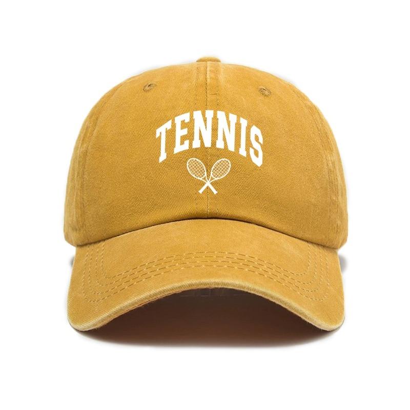 1pc Retro Tennis Racket Printted Baseball Caps for Women,Casual Outdoor Adjustable Driver Caps Suitable for Spring and Summer