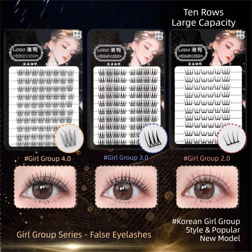 11-13mm Girl Group False Eyelashes 10 Rows Eyelash Extensions  Women's Fashion