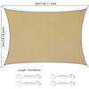 Voile d'ombrage rectangulaire 2×3 m en polyester - Imperméable et anti-UV, coloris sable