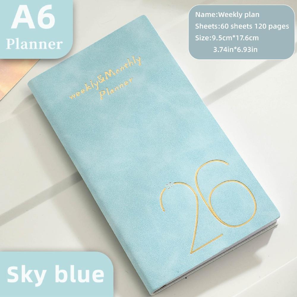 Mini A6 2026 Agenda Book To Do List with Calendar Daily Weekly Planner Pocket Diary Book School Office