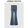 UR2026 Women's Washed Slim Flared Jeans