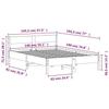 VidaXL Bed Frames with Headboard, Double Bed with Slatted Base, Adult Bed, Bedroom Furniture, Modern, 140x190 Cm 842766
