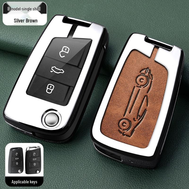 Metal Key Shell for Volkswagen Models: New Sagitar, Lavida Plus, Tayron, Tuon, Tiguan L, Bora, Magotan