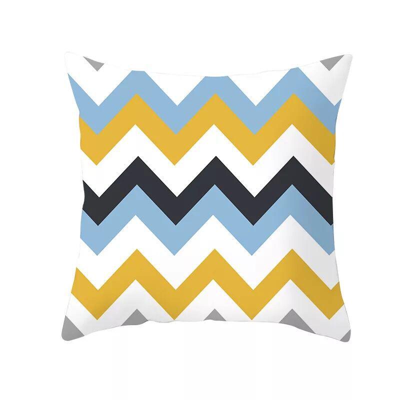 Nordic Blue Geometric Elk Pillow Cover Home Sofa Cushion Cushion Cover