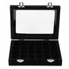 Black Black Velvet Jewelry Display Box Divided Compartment Nail Art Decoration Container  For Women