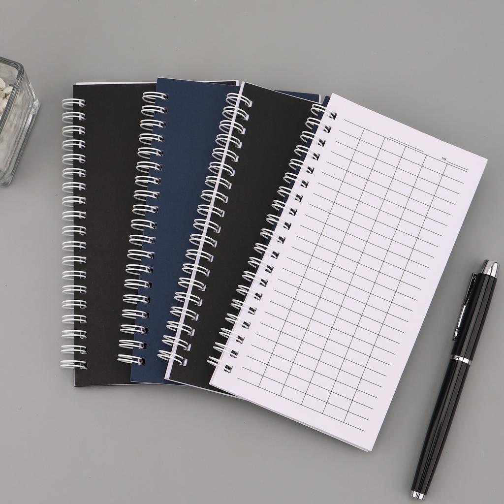 A6 Coil Spiral Notebook, Multi-Functional Grid Ruled Memo Pad, Portable Daily Journal Notepad for School Office Quick Recording
