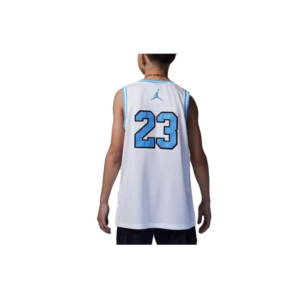 Jordan Kinder Basketballtrikot mit Alphanumerischem Druck und Farbblock Kinder Tops Weiß DX8461-101