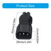 IEC320 C14 To C7, Cloverleafs Male To Figure 8 Female Adapter, 3Pin C14 Male Plugs To C7 Female Power Adapter Converters