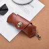 Glasses bag men and women with tower buckle business commuter leather glasses bag wear-proof storage bag