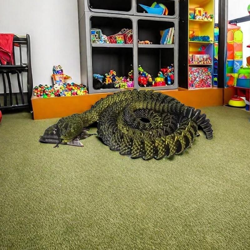 3D Printed Integrated Rattlesnake Body Joints, Movable Home Decoration, Creative Toys Worth Collecting