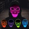 1 Stück Totenkopf LED Maske Maskerade Masken Neon Maske Licht Leuchten im Dunkeln Mascara Horror Maske Leuchtende Maske Halloween Party Maske