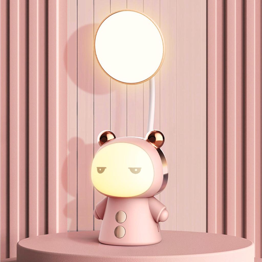 Cartoon LED Desk Lamp Creative USB Rechargeable Eye Protection Learning Reading Book Lamp Night