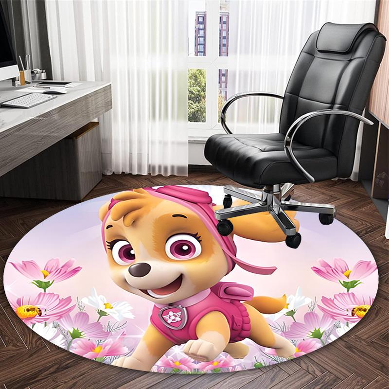 1pc Paw30 Carpet, Round Rug, Comfortable, Suitable for Entryways, Living Rooms, Office, And Bedrooms, Christmas Decoration