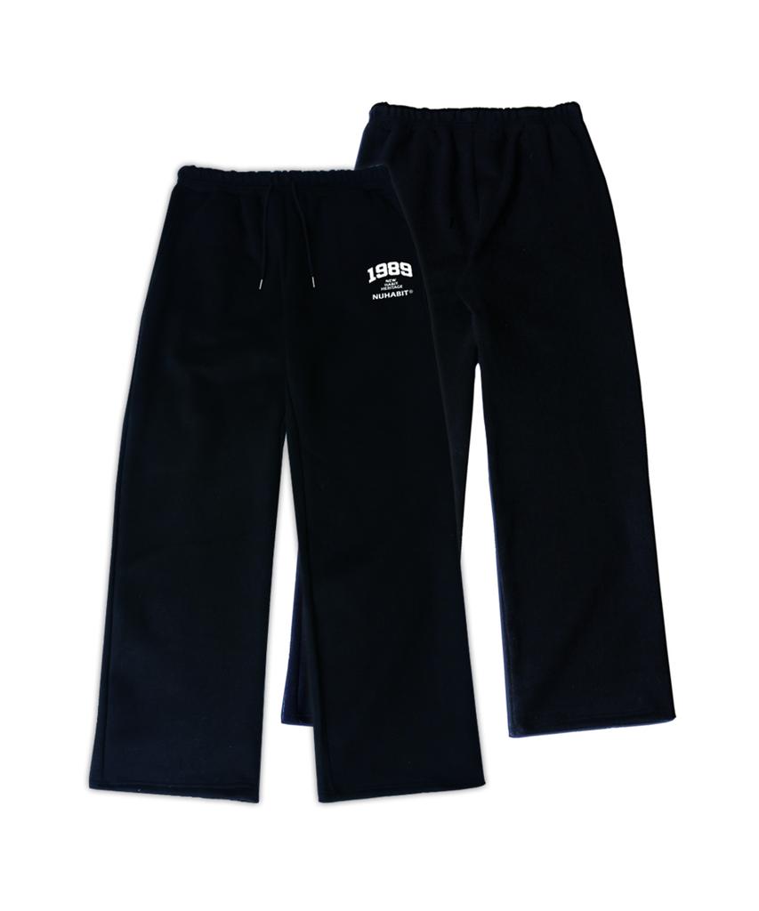 NUHABIT N/H Nhh Logo Brushed Semi-Wide Pants_Navy (Gwp4-3Nh1130)