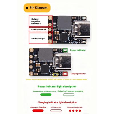 4.5V-9.5V Input Voltages 3.7V LiBattery Chargers Boost Converters Module With Highly Temperature Stability for Power Tool