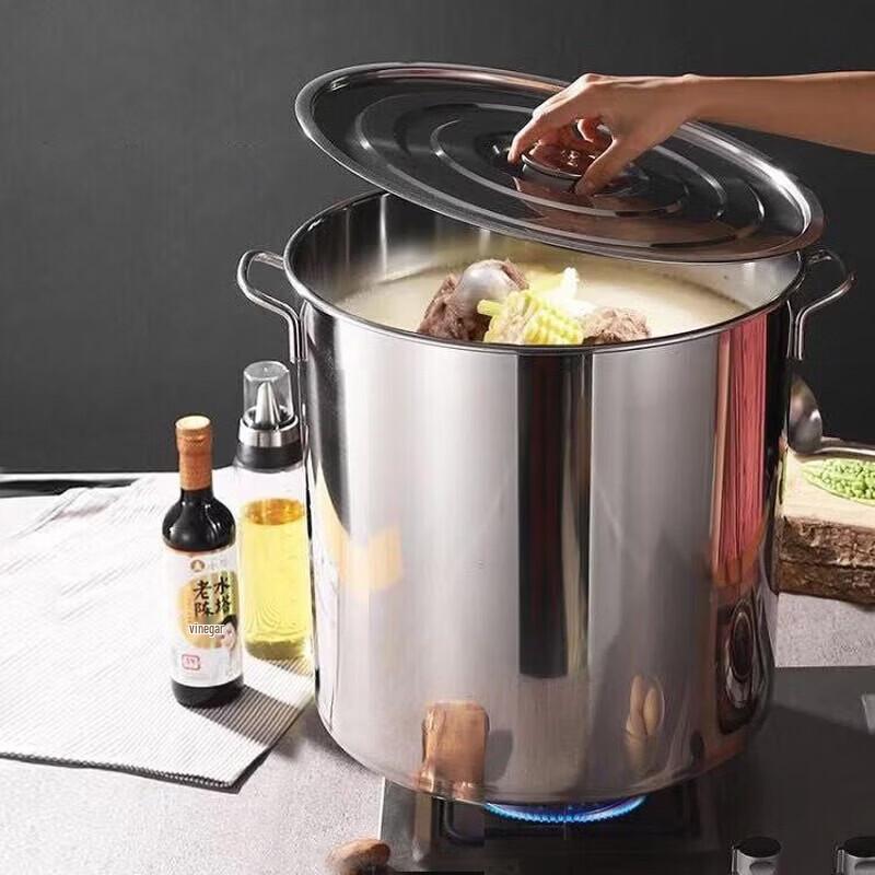D.R.N. Commercial Stainless Steel Soup Pot with Lid
