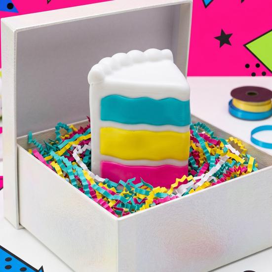 Rainbow Cake Stress Relief Toy Slow Rising Dessert Squeeze Toy Home Office Workers Hand Relaxation Sensory Toy Party Favors
