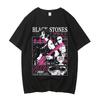 T-shirt in cotone Black Stones Nana Osaki da uomo Y2k grafica Estetica pastello T-shirt anni 2000 kawaii Anime pastello Anni 2000 Comoda
