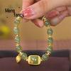 Natürliches Hetian Jade Armband, quadratisches Zuckerlotus-Armband, exquisiter, eleganter Retro-chinesischer Stil, sexy Modeschmuck für junge Mädchen