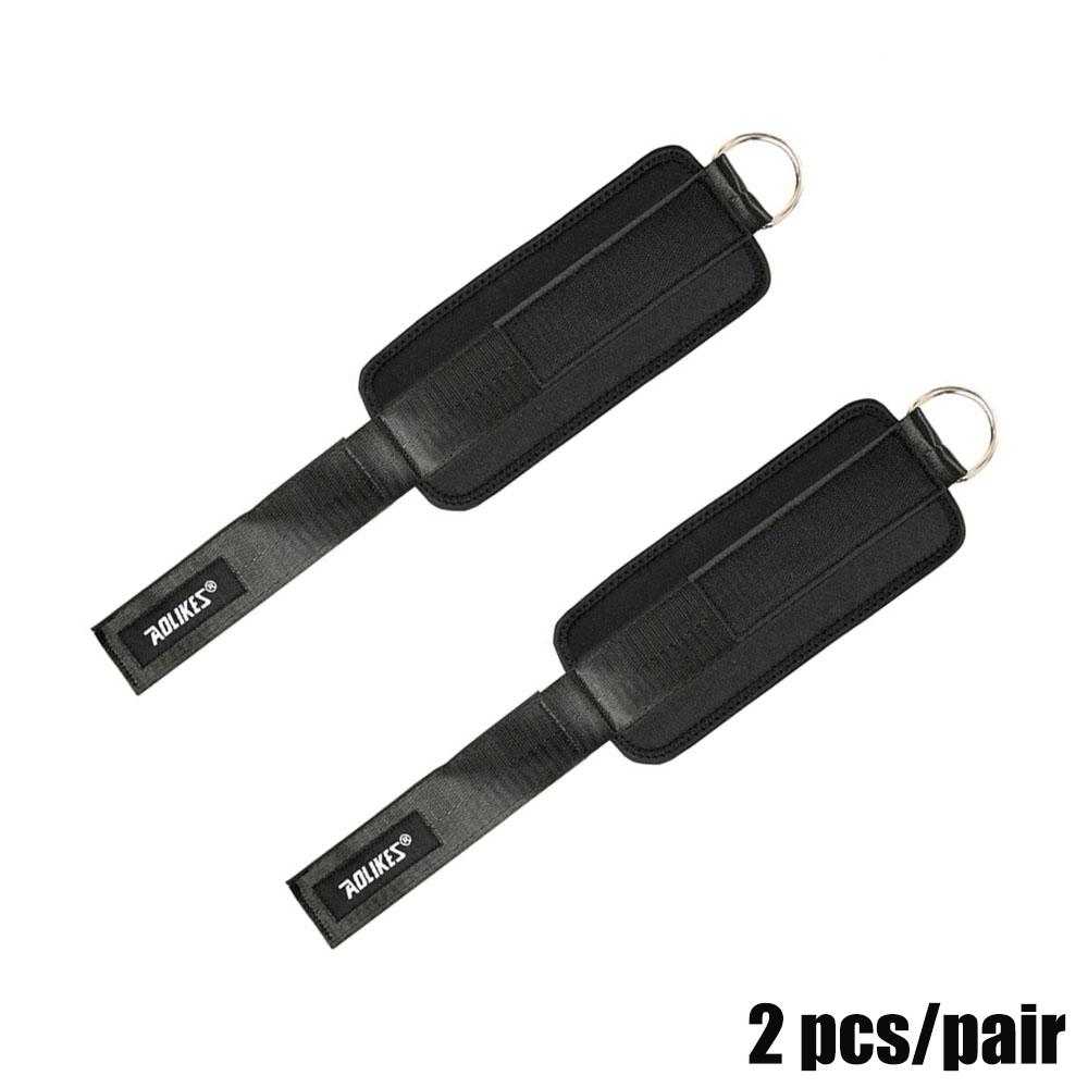 1 Paar Gymnastik Knöchelbänder Doppel-D-Ring Verstellbare Gepolsterte Manschetten Knöchelgewicht Beintrainingsstütze Sport Abduktoren Neu