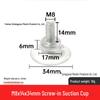 M4-M8 Transparente PVC-Saugnapf mit Gewindestange