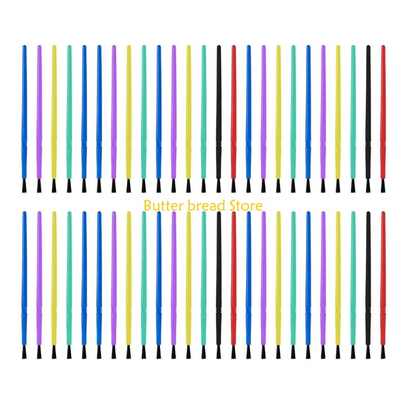 W89C 50 Pcs Paint Brushes Set Watercolor Paint Brushes Small Acrylic Brush Set